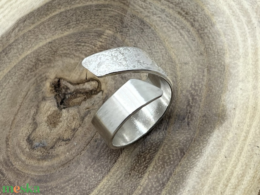 Széles ezüst gyűrű  - ékszer - gyűrű - statement gyűrű - Meska.hu