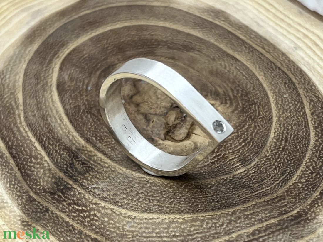 Ezüst gyűrű topázzal - ékszer - gyűrű - szoliter gyűrű - Meska.hu