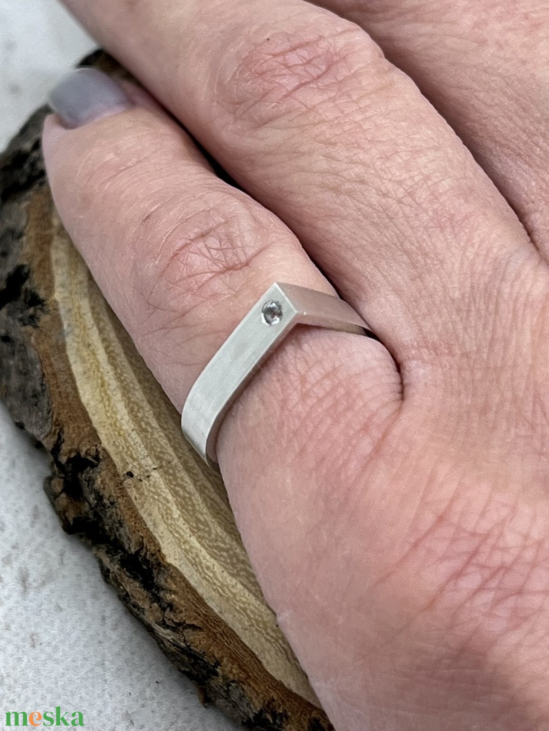 Ezüst gyűrű topázzal - ékszer - gyűrű - szoliter gyűrű - Meska.hu