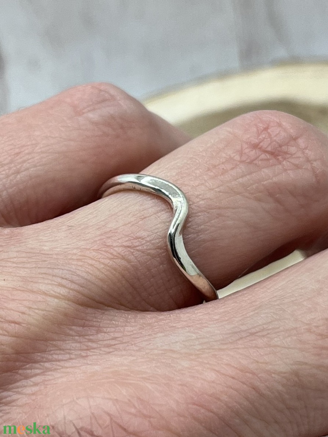 Hullám ezüst gyűrű (2) - ékszer - gyűrű - fonódó gyűrű - Meska.hu