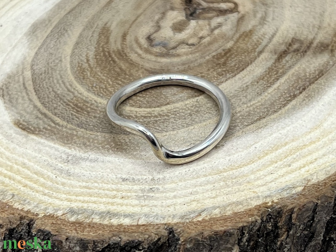 Hullám ezüst gyűrű (2) - ékszer - gyűrű - fonódó gyűrű - Meska.hu