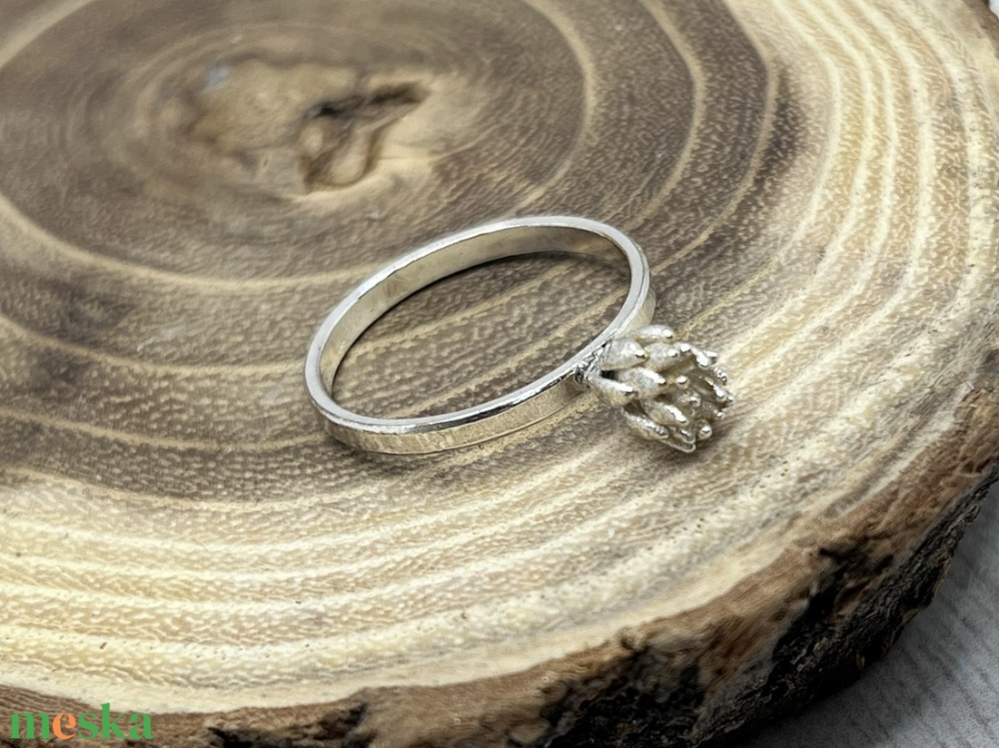 Növényke ezüst gyűrű  - ékszer - gyűrű - szoliter gyűrű - Meska.hu
