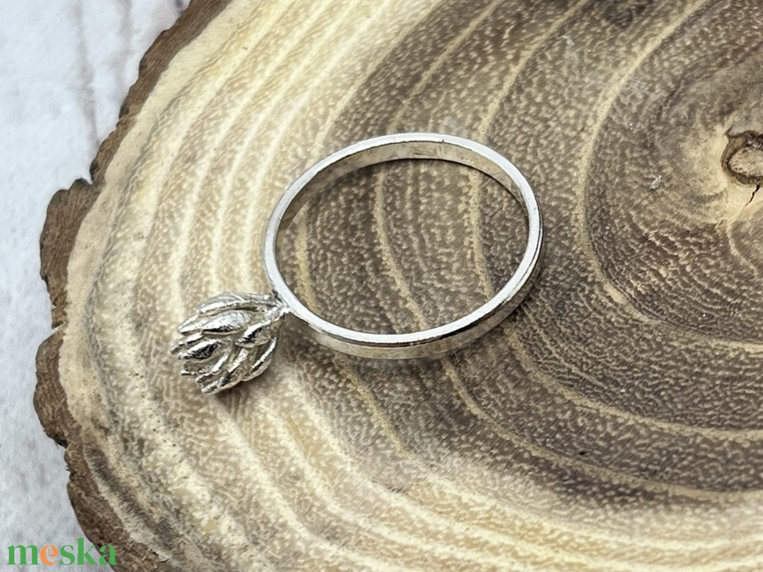 Növényke ezüst gyűrű  - ékszer - gyűrű - szoliter gyűrű - Meska.hu