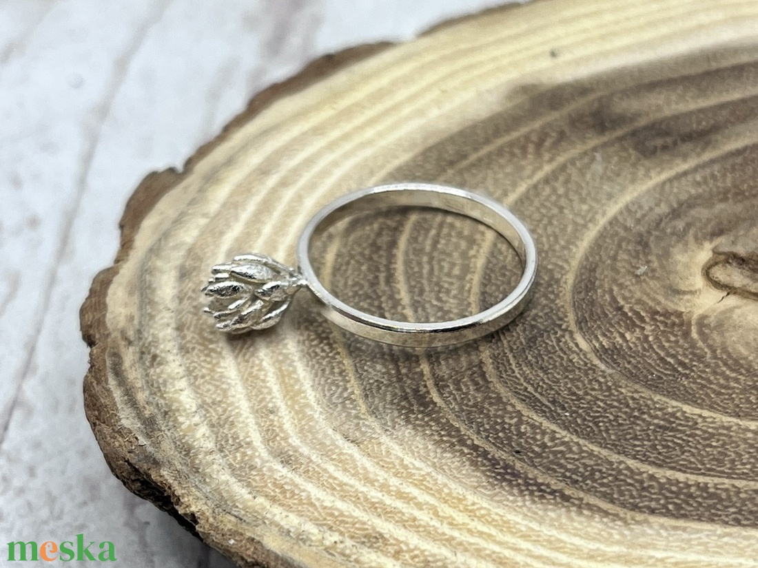 Növényke ezüst gyűrű  - ékszer - gyűrű - szoliter gyűrű - Meska.hu