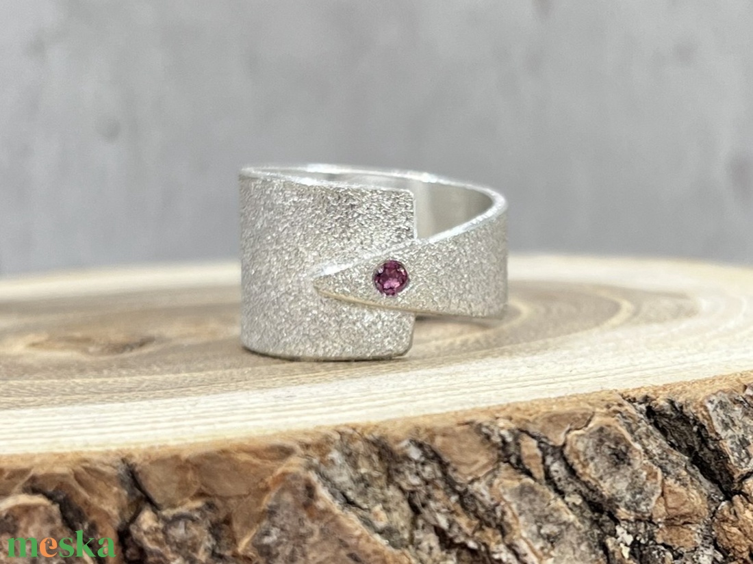 Pink turmalin ezüst gyűrű  - ékszer - gyűrű - szoliter gyűrű - Meska.hu
