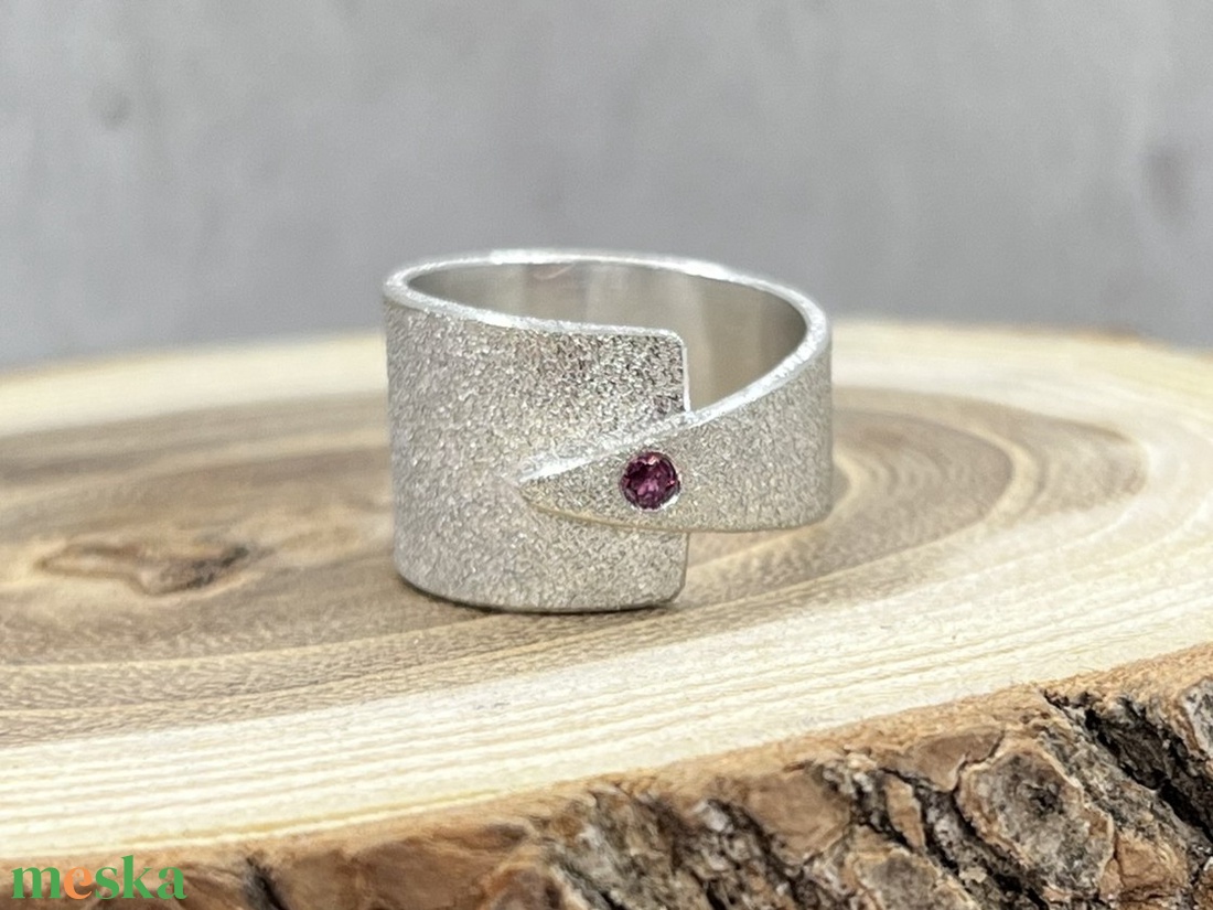 Pink turmalin ezüst gyűrű  - ékszer - gyűrű - szoliter gyűrű - Meska.hu