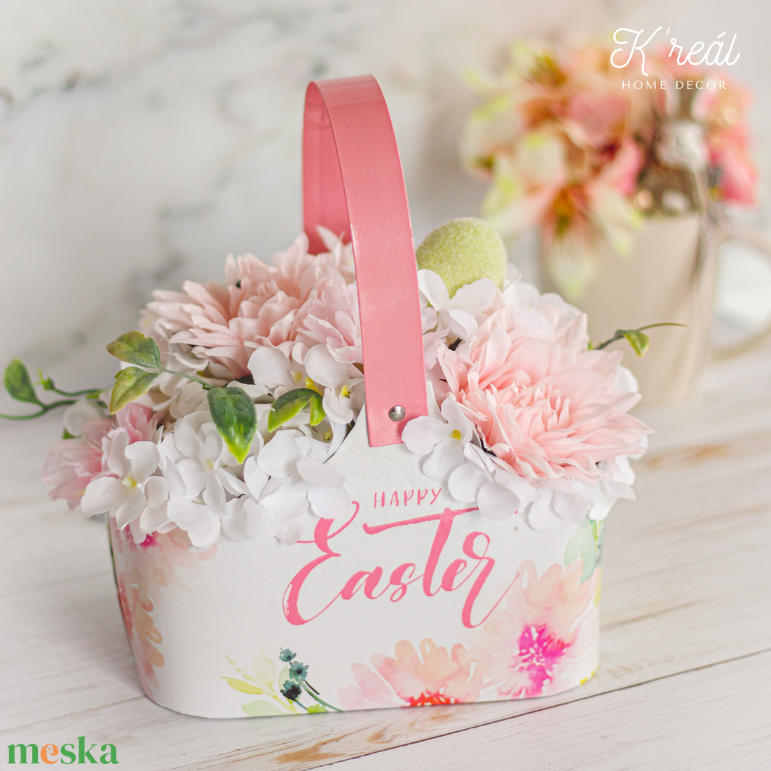 Húsvéti virágkosár - tavaszi dekoráció - otthon & életmód - dekoráció - Meska.hu