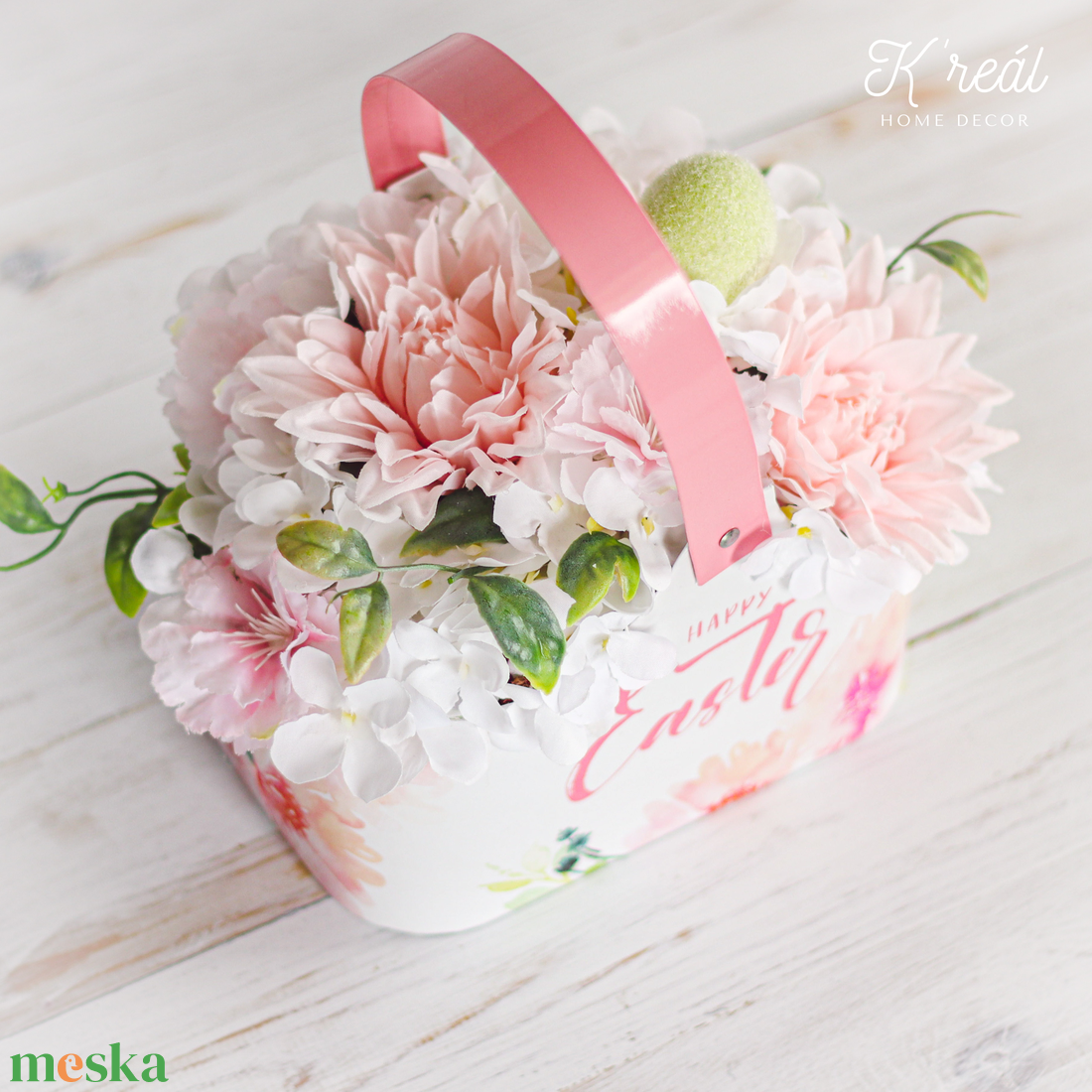 Húsvéti virágkosár - tavaszi dekoráció - otthon & életmód - dekoráció - Meska.hu