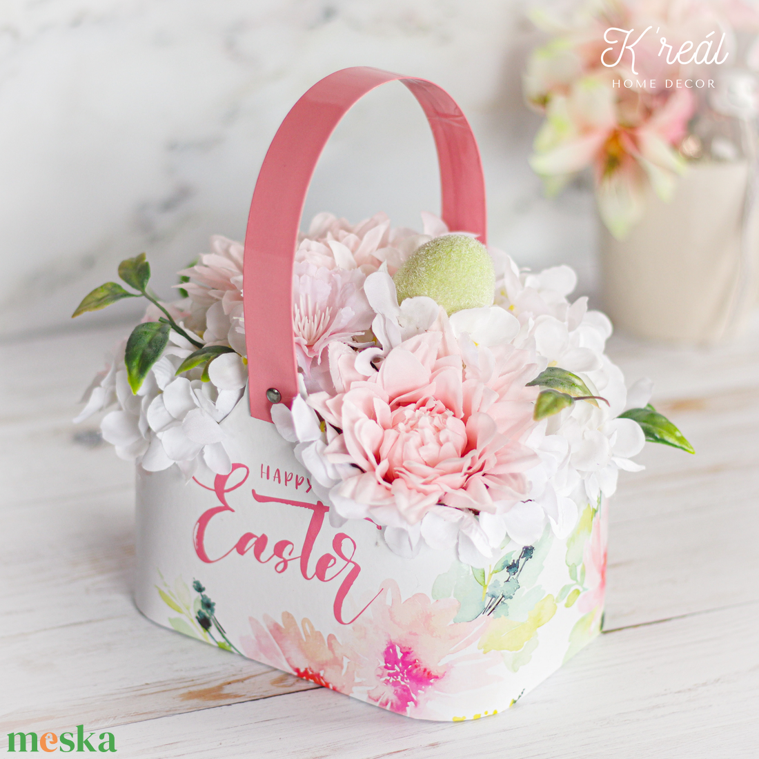 Húsvéti virágkosár - tavaszi dekoráció - otthon & életmód - dekoráció - Meska.hu
