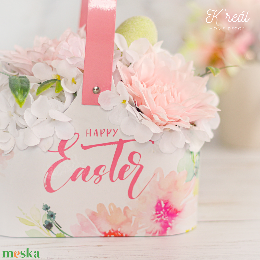 Húsvéti virágkosár - tavaszi dekoráció - otthon & életmód - dekoráció - Meska.hu
