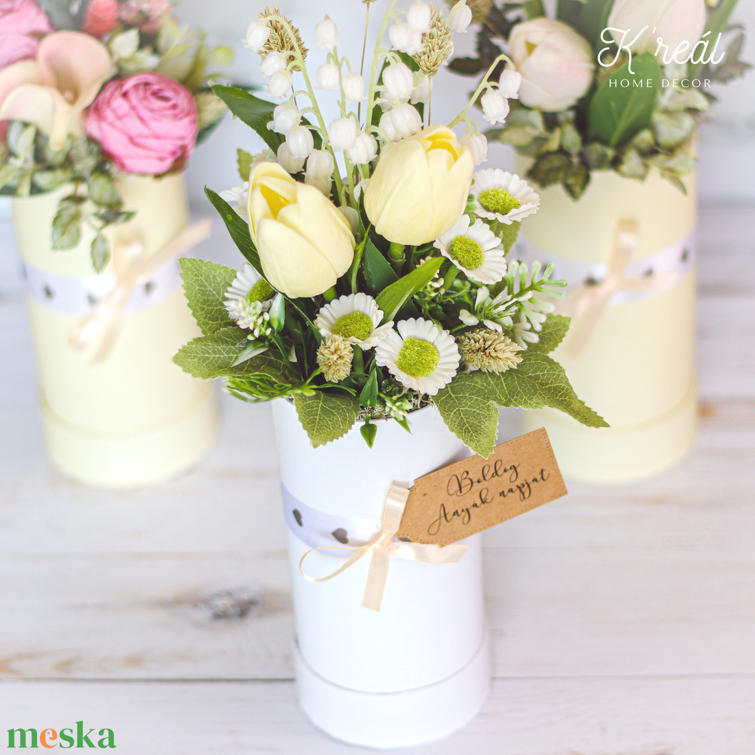Anyák napi virágbox tulipánnal - tavaszi dekoráció - otthon & életmód - dekoráció - virágdísz és tartó - virágbox, virágdoboz - Meska.hu Anyák napi virágbox tulipánnal - tavaszi dekoráció - otthon & életmód - dekoráció - virágdísz és tartó - virágbox, virágdoboz - Meska.hu
