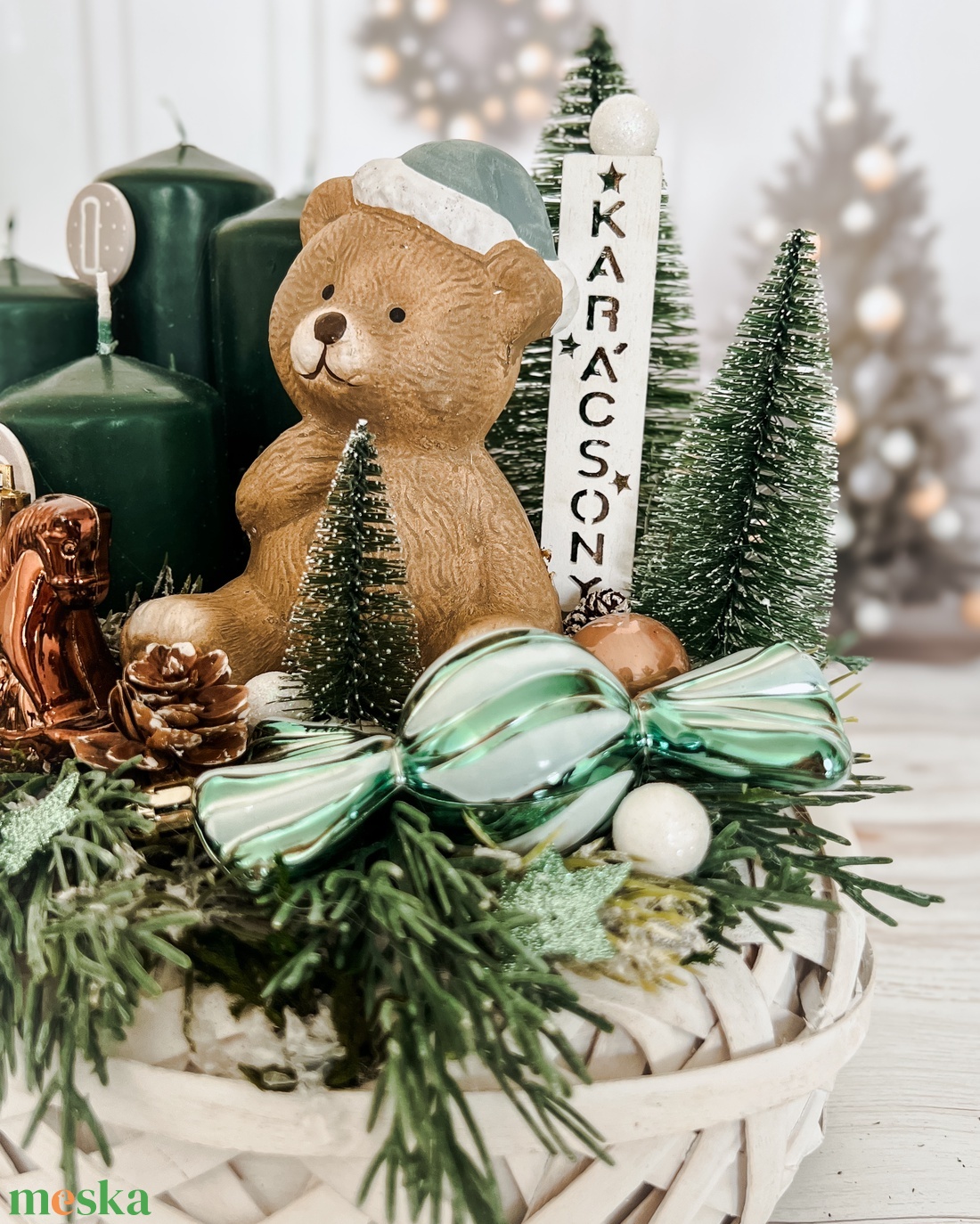 Adventi asztaldísz kerámia macival - karácsony - adventi díszek - adventi gyertyadíszek és koszorúdíszek - Meska.hu Adventi asztaldísz kerámia macival - karácsony - adventi díszek - adventi gyertyadíszek és koszorúdíszek - Meska.hu