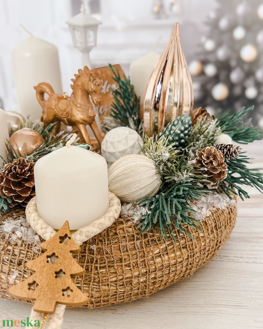 Hintalovas adventi koszorú - asztaldísz - karácsony - adventi díszek - adventi gyertyadíszek és koszorúdíszek - Meska.hu Hintalovas adventi koszorú - asztaldísz - karácsony - adventi díszek - adventi gyertyadíszek és koszorúdíszek - Meska.hu