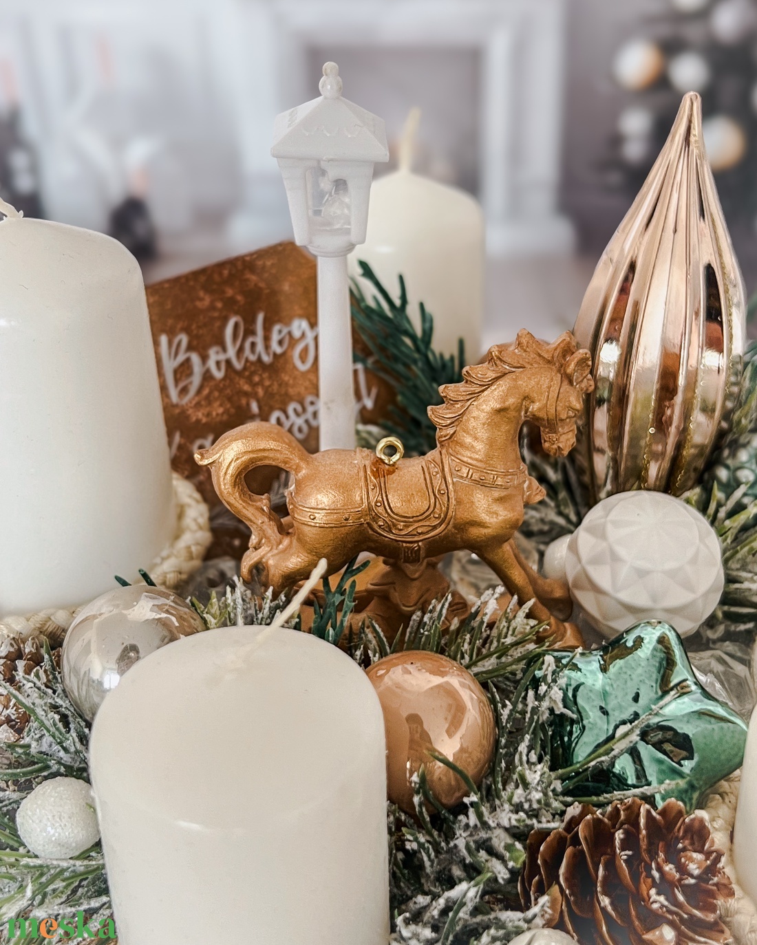Hintalovas adventi koszorú - asztaldísz - karácsony - adventi díszek - adventi gyertyadíszek és koszorúdíszek - Meska.hu Hintalovas adventi koszorú - asztaldísz - karácsony - adventi díszek - adventi gyertyadíszek és koszorúdíszek - Meska.hu