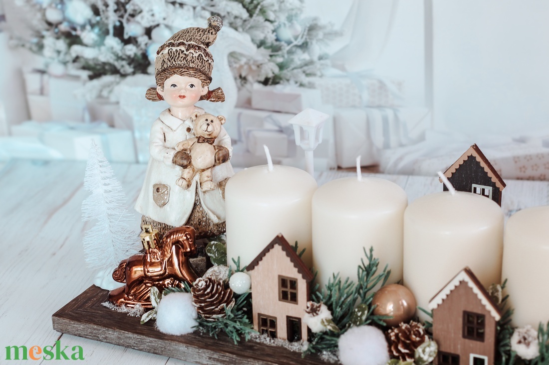 Adventi tál nosztalgia kislányfigurával - karácsony - adventi díszek - adventi asztaldísz - Meska.hu Adventi tál nosztalgia kislányfigurával - karácsony - adventi díszek - adventi asztaldísz - Meska.hu