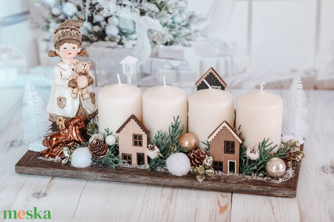 Adventi tál nosztalgia kislányfigurával - karácsony - adventi díszek - adventi asztaldísz - Meska.hu Adventi tál nosztalgia kislányfigurával - karácsony - adventi díszek - adventi asztaldísz - Meska.hu