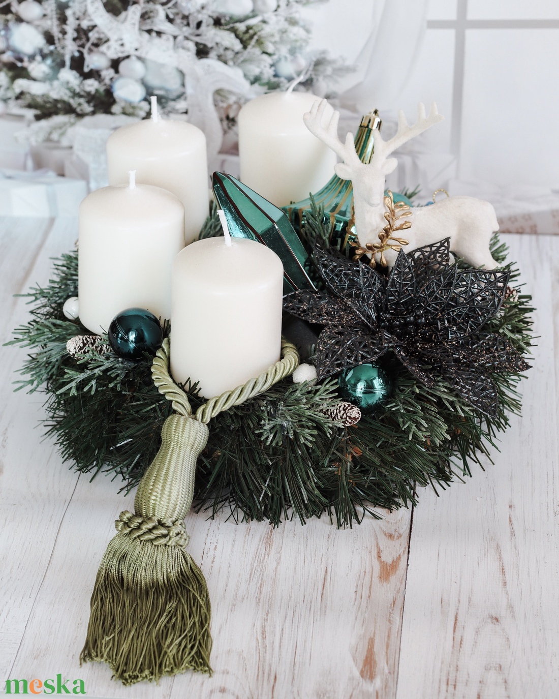 Adventi fenyő koszorú - karácsony - adventi díszek - adventi gyertyadíszek és koszorúdíszek - Meska.hu