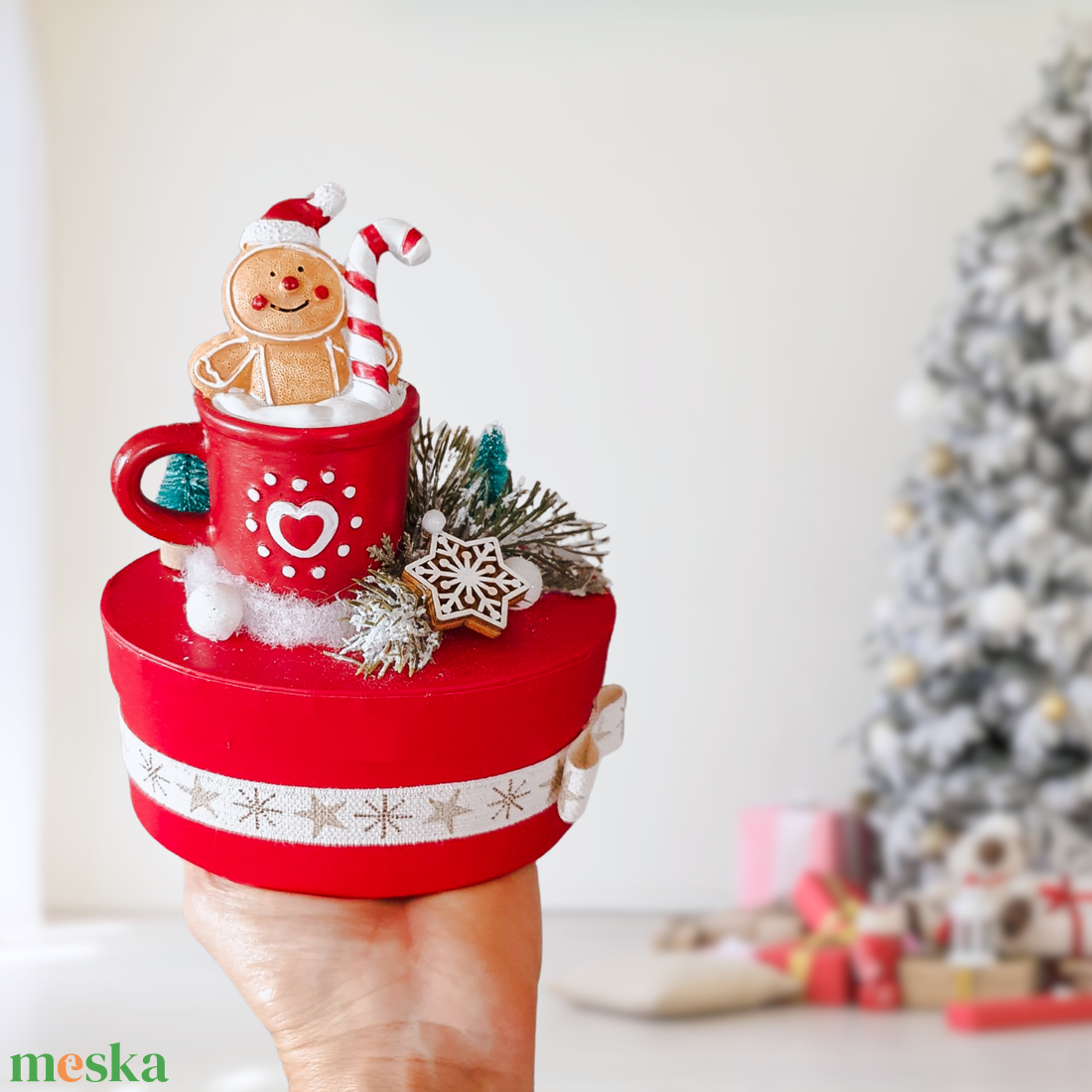 Mézis karácsonyi ajándékdoboz - karácsony - karácsonyi lakásdekoráció - karácsonyi lakásdíszek - Meska.hu