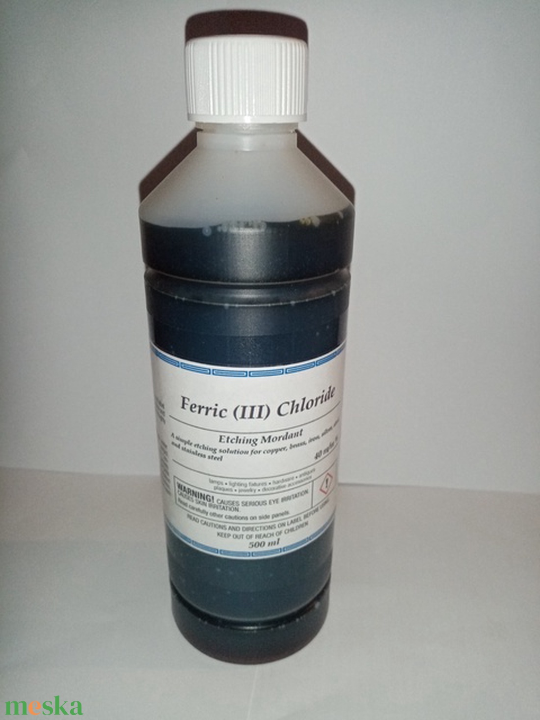 Vasklorid ,  Ferric (III)Chloride, fém maratószer, etching mordant 500 ml - kellékek & szerszámok - festék - patina - Meska.hu
