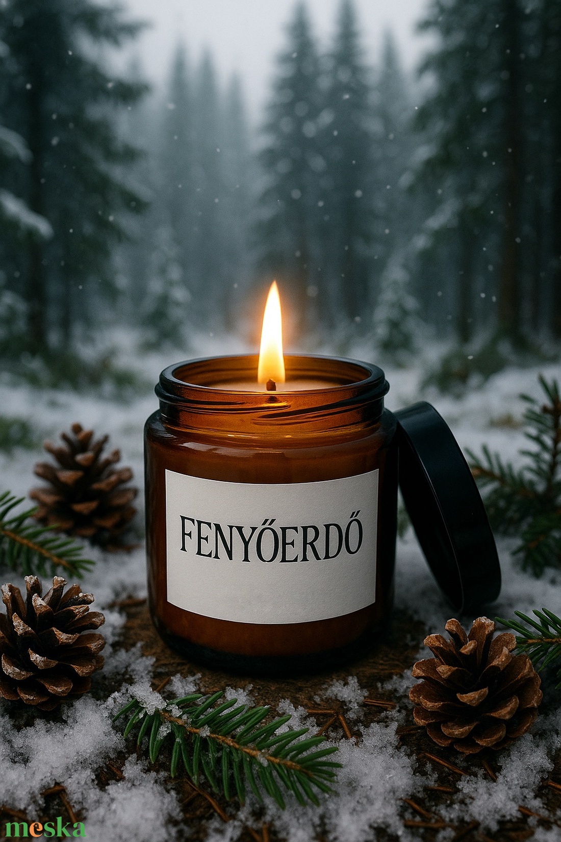 Fenyőerdő illatgyertya - otthon & életmód - gyertya, illat, aroma - mécses és mécsestartó - Meska.hu