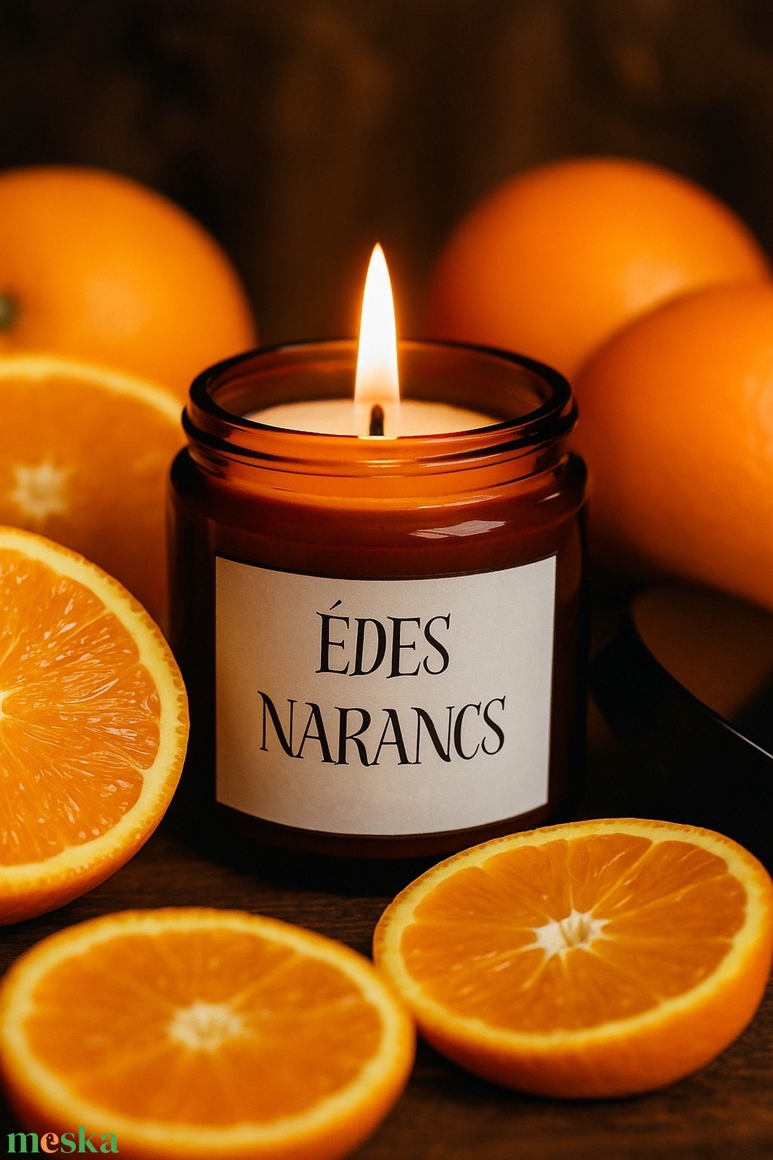Édes narancs illatgyertya  - otthon & életmód - gyertya, illat, aroma - mécses és mécsestartó - Meska.hu