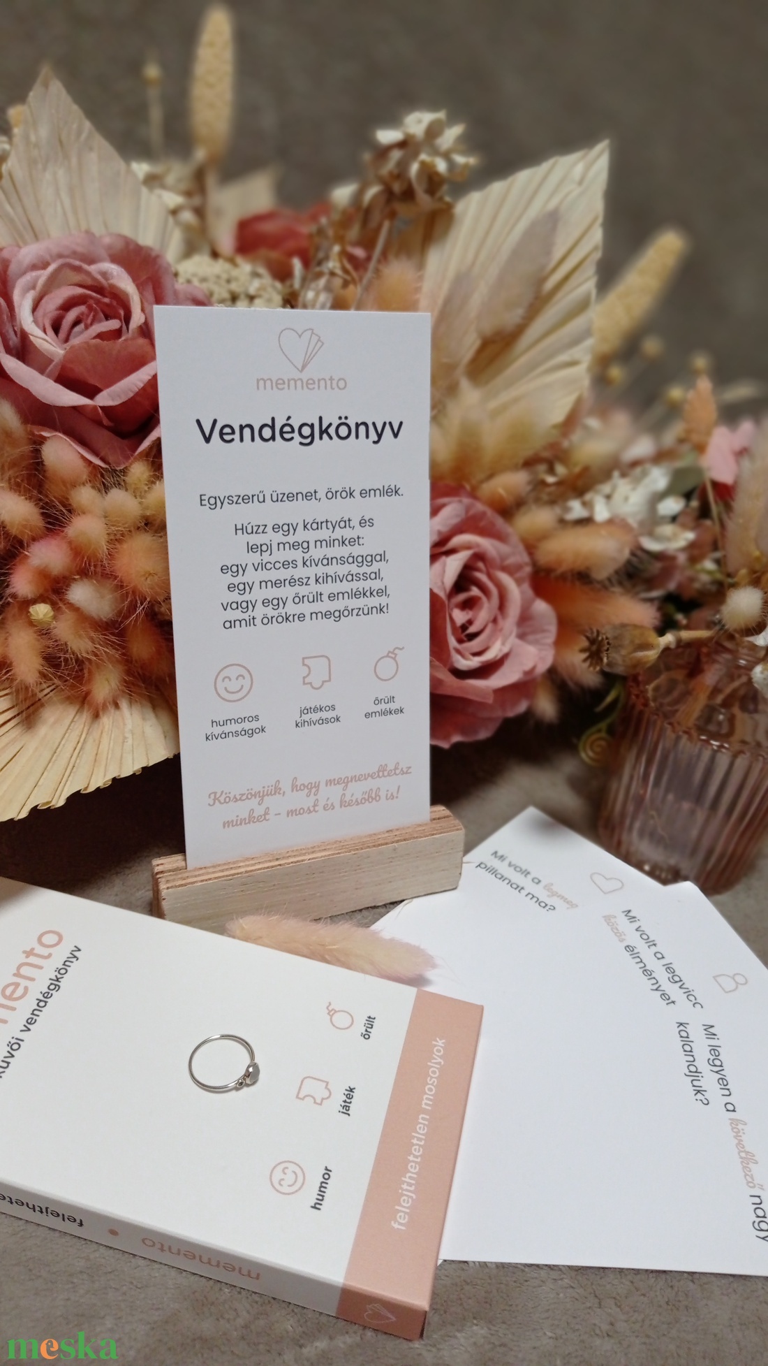 Memento esküvői vendégkönyv - esküvő - emlék & ajándék - vendégkönyv - Meska.hu