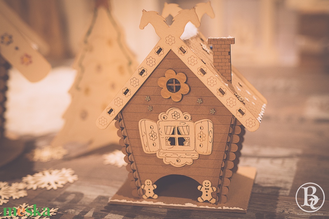 Mézeskalács házikó - karácsony - karácsonyi lakásdekoráció - karácsonyi falu, házikó - Meska.hu
