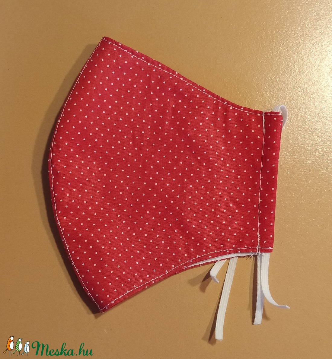Akció! Textil szájmaszk - piros tűpettyes, női és tini méretben - - Meska.hu Akció! Textil szájmaszk - piros tűpettyes, női és tini méretben - - Meska.hu