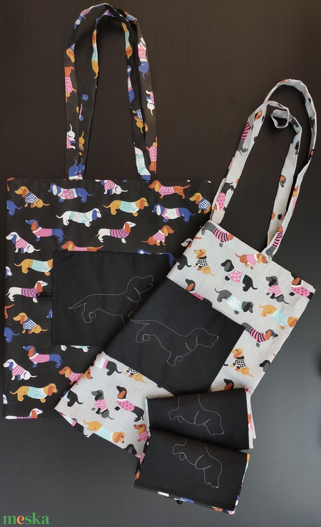 Összecsukható tacskó mintás bevásárlószatyor - táska & tok - bevásárlás & shopper táska - shopper, textiltáska, szatyor - Meska.hu Összecsukható tacskó mintás bevásárlószatyor - táska & tok - bevásárlás & shopper táska - shopper, textiltáska, szatyor - Meska.hu