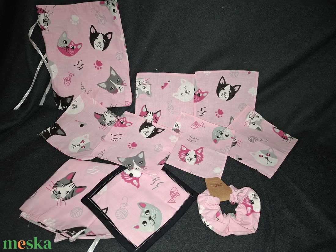 Cicás konyhai textília szett - otthon & életmód - konyhafelszerelés, tálalás - konyhai textil - konyharuha & törlőkendő - Meska.hu