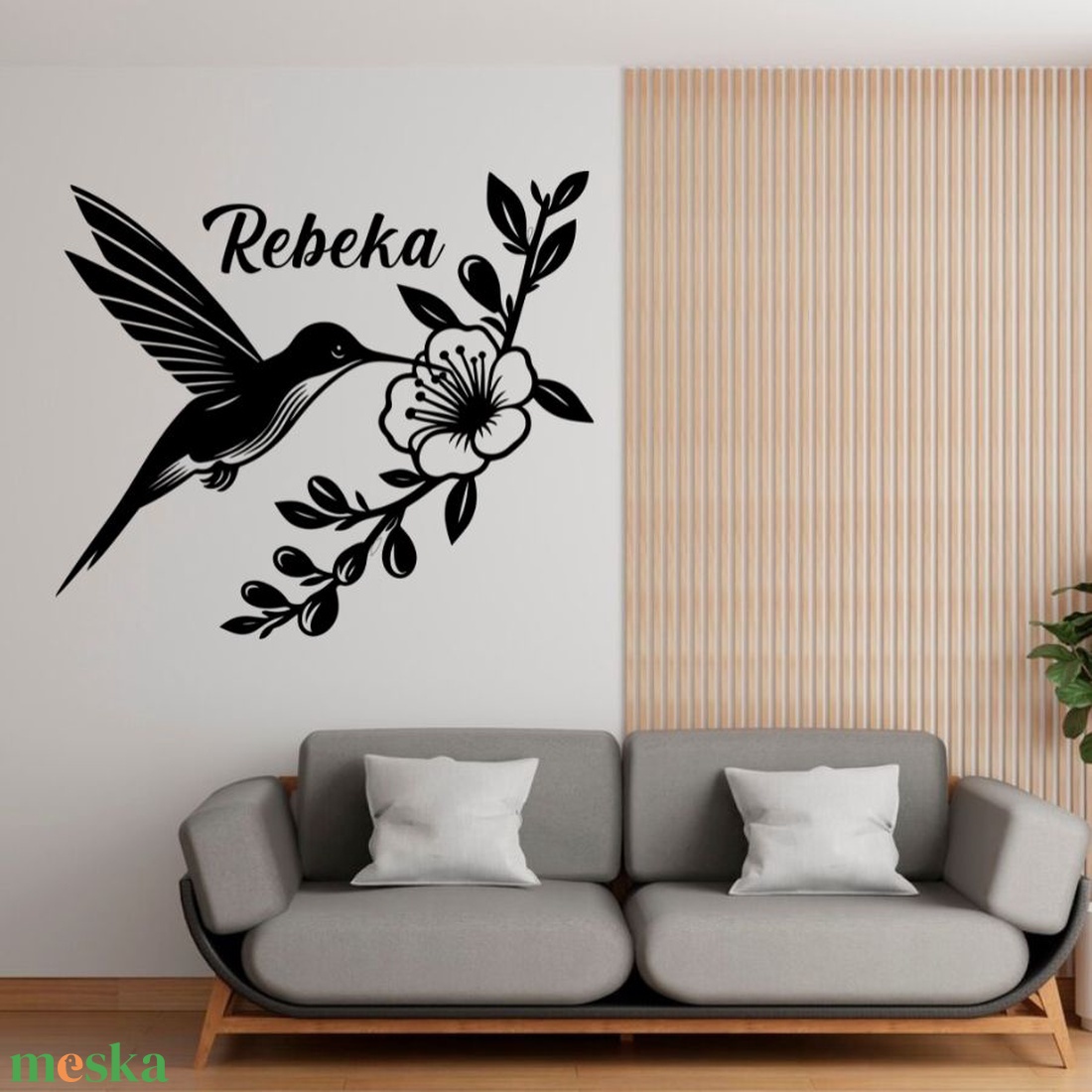 Kolibri matrica egyedi névvel - otthon & életmód - dekoráció - fali és függő dekoráció - falmatrica & tapéta - Meska.hu