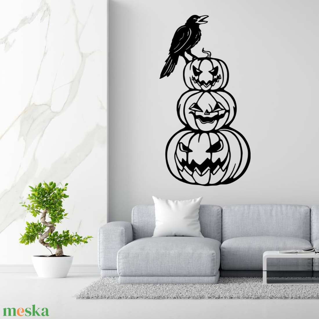 Halloween tök matrica - otthon & életmód - dekoráció - halloween - halloweeni dekoráció - Meska.hu