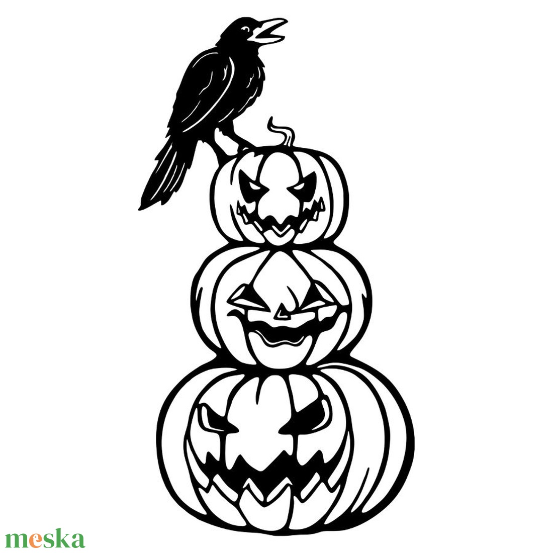 Halloween tök matrica - otthon & életmód - dekoráció - halloween - halloweeni dekoráció - Meska.hu