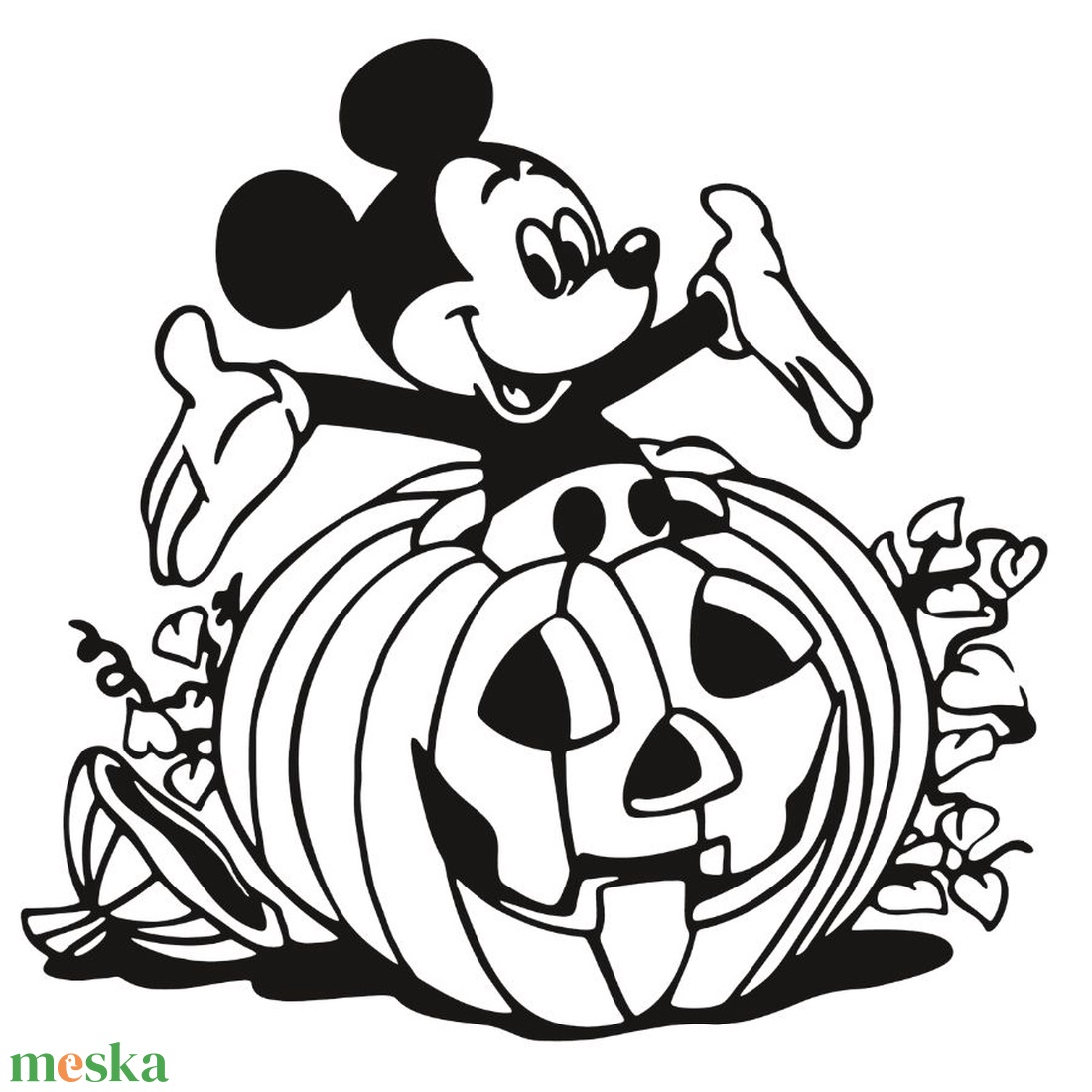 Mickey egeres Halloween matrica - otthon & életmód - dekoráció - halloween - halloweeni dekoráció - Meska.hu