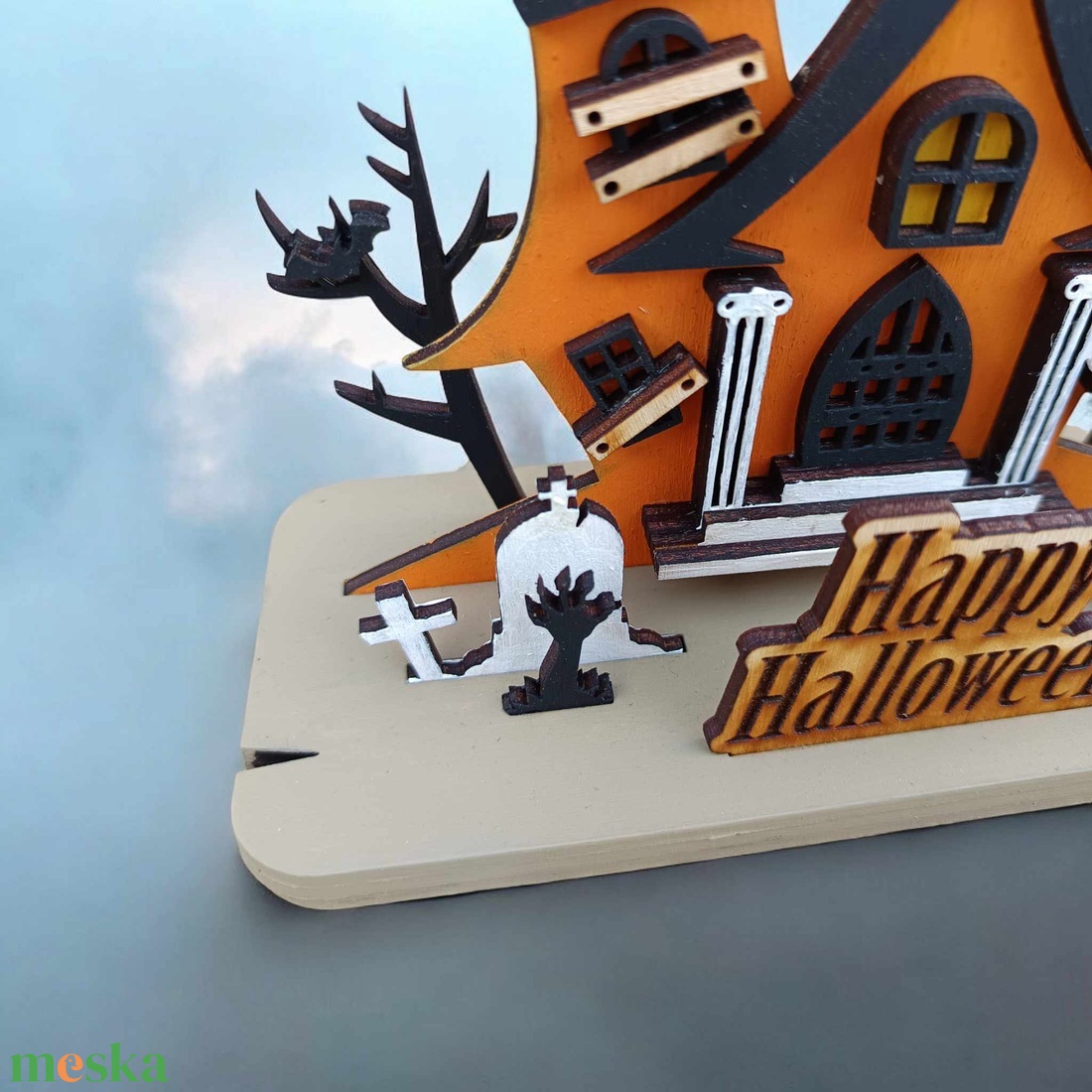 Halloween asztali dekoráció, kastély - otthon & életmód - dekoráció - halloween - halloweeni dekoráció - Meska.hu