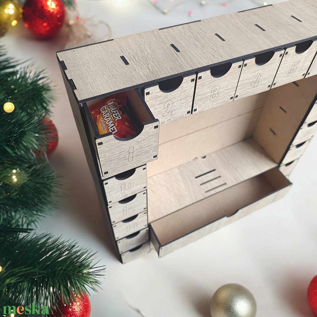 Adventi kalendárium - díszíthető - karácsony - adventi díszek - adventi naptár - Meska.hu