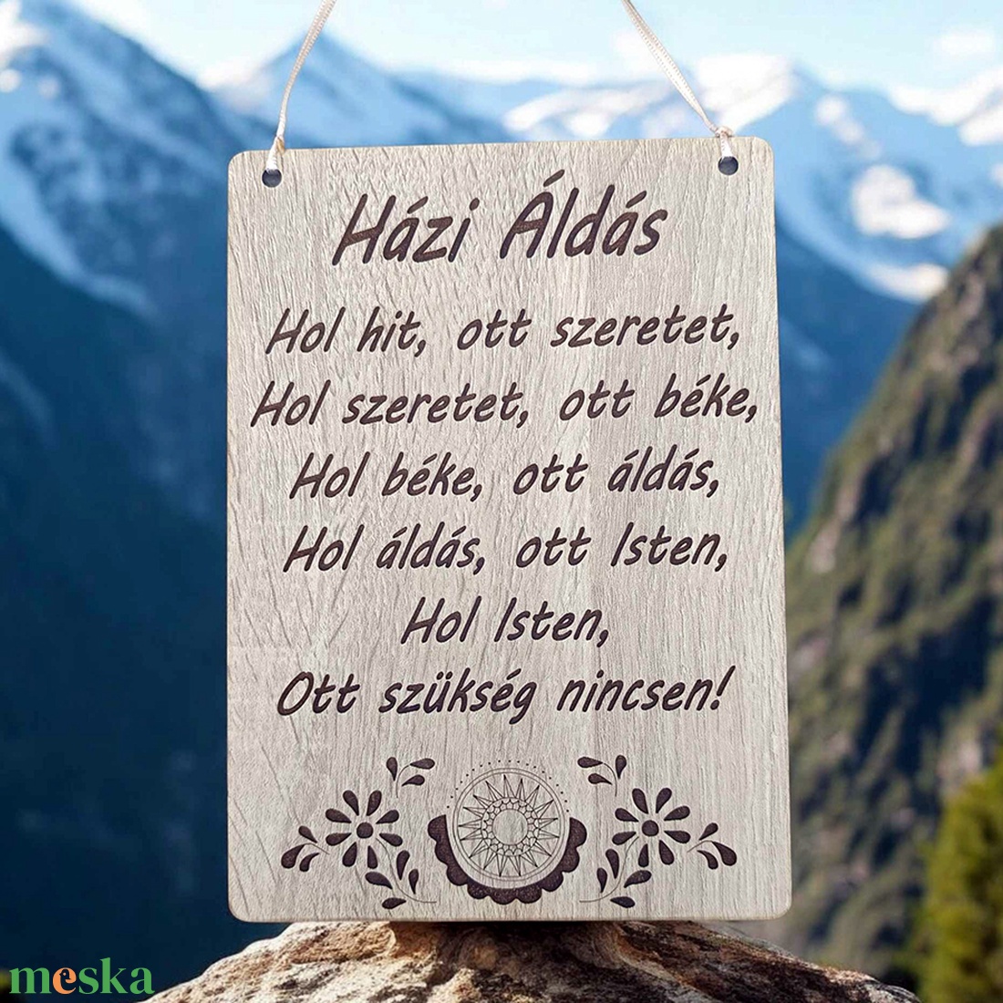 Gravírozott házi áldás tábla - otthon & életmód - ház & kert - isten hozott tábla - Meska.hu