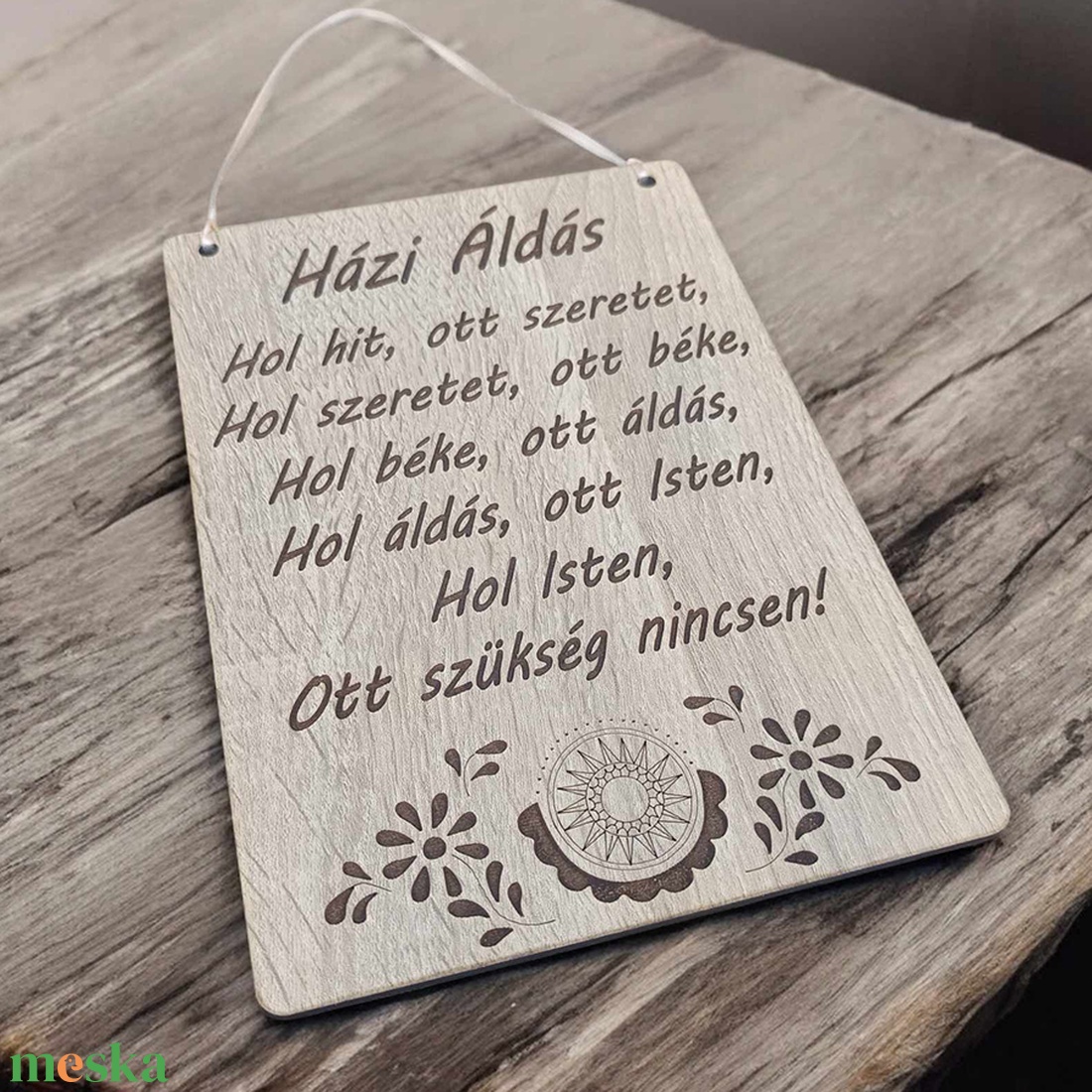 Gravírozott házi áldás tábla - otthon & életmód - ház & kert - isten hozott tábla - Meska.hu