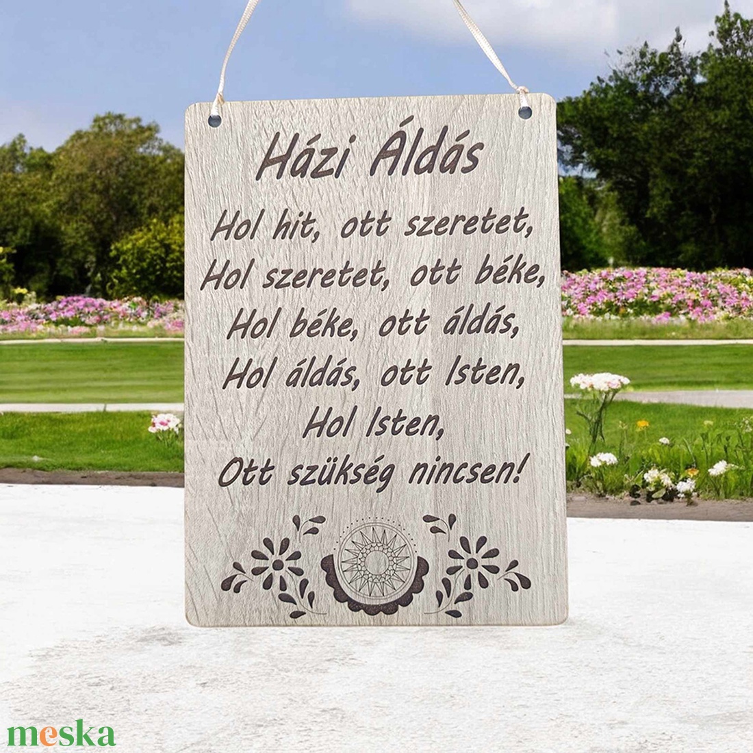 Gravírozott házi áldás tábla - otthon & életmód - ház & kert - isten hozott tábla - Meska.hu