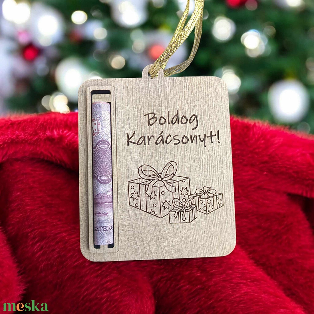 Karácsonyi pénzátadó - otthon & életmód - papír, írószer - ajándékozás kellékei - pénzátadó boríték - Meska.hu