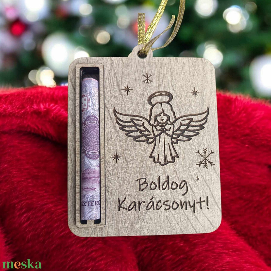 Karácsonyi pénzátadó - otthon & életmód - papír, írószer - ajándékozás kellékei - pénzátadó boríték - Meska.hu