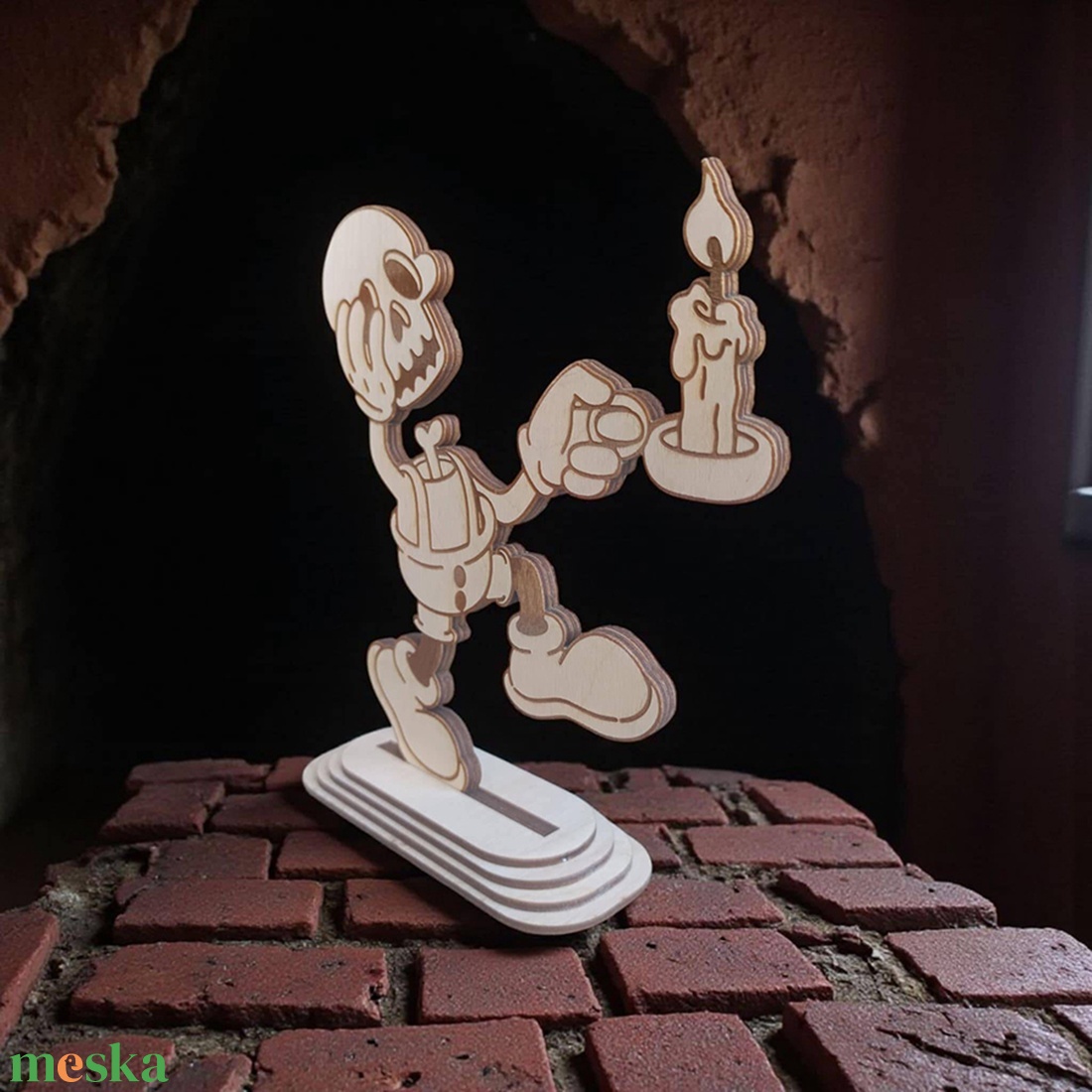 Gravírozott csontváz dekoráció - otthon & életmód - dekoráció - halloween - halloweeni asztaldísz - Meska.hu