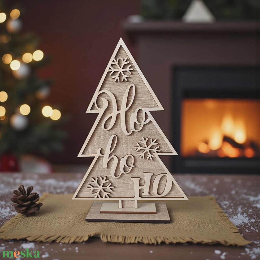 Ho-ho-ho karácsonyfa - karácsony - adventi díszek - adventi asztaldísz - Meska.hu