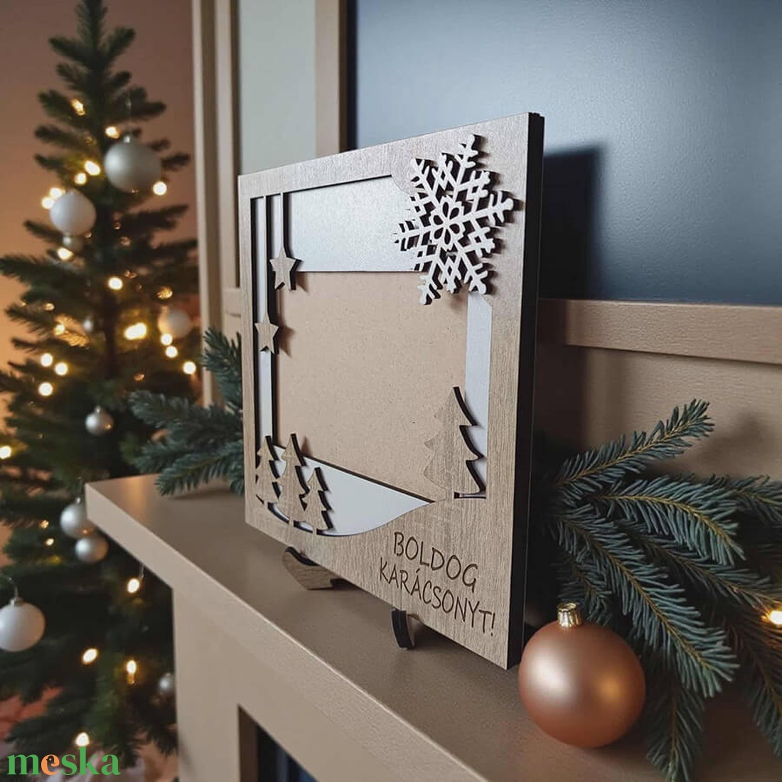 Karácsonyi képkeret - asztali - otthon & életmód - dekoráció - kép & falikép - képkeret - Meska.hu
