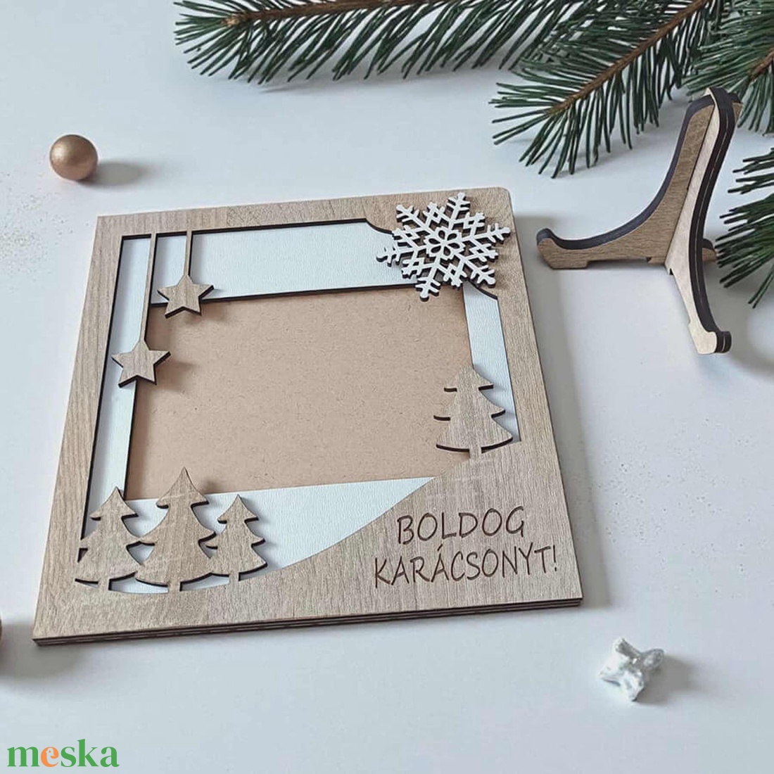 Karácsonyi képkeret - asztali - otthon & életmód - dekoráció - kép & falikép - képkeret - Meska.hu