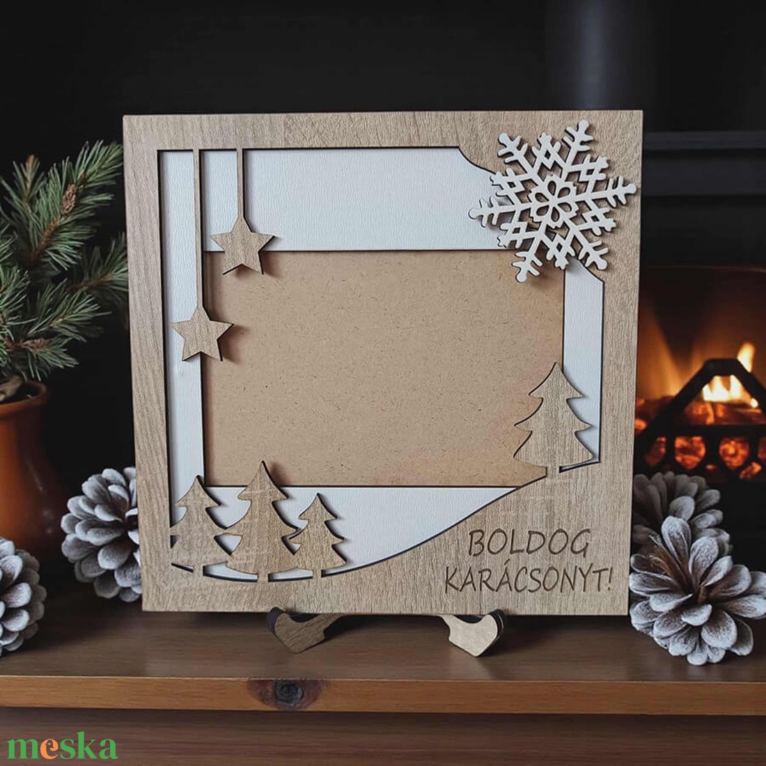 Karácsonyi képkeret - asztali - otthon & életmód - dekoráció - kép & falikép - képkeret - Meska.hu