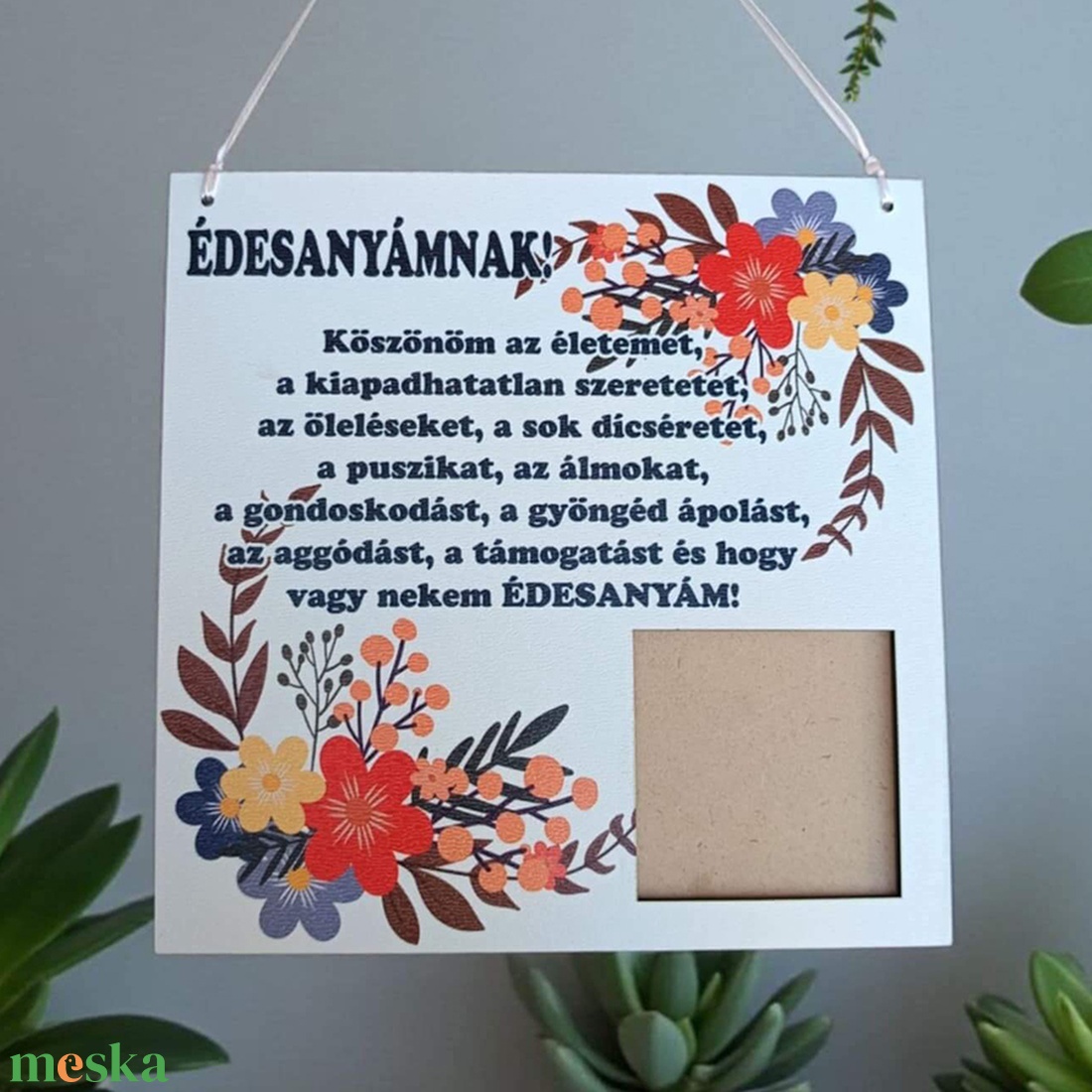Fényképes fa tábla Anyáknak - otthon & életmód - dekoráció - kép & falikép - képkeret - Meska.hu