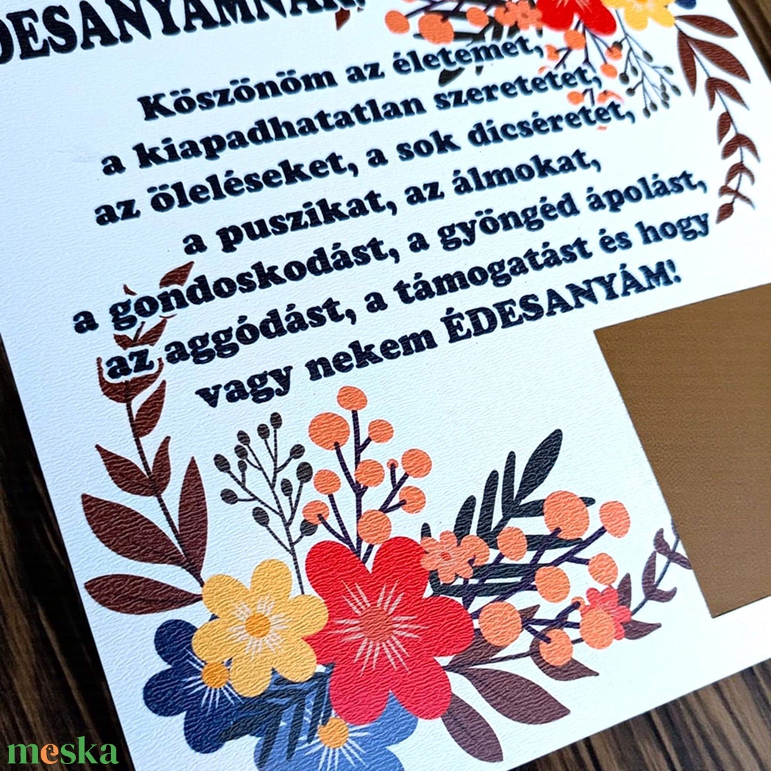 Fényképes fa tábla Anyáknak - otthon & életmód - dekoráció - kép & falikép - képkeret - Meska.hu