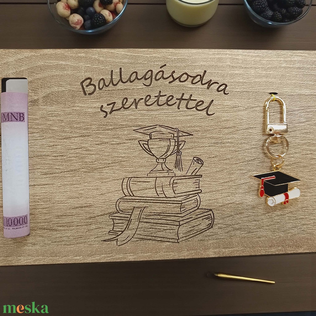 Ballagási pénzátadó kulcstartóval - otthon & életmód - papír, írószer - ajándékozás kellékei - pénzátadó képkeret - Meska.hu