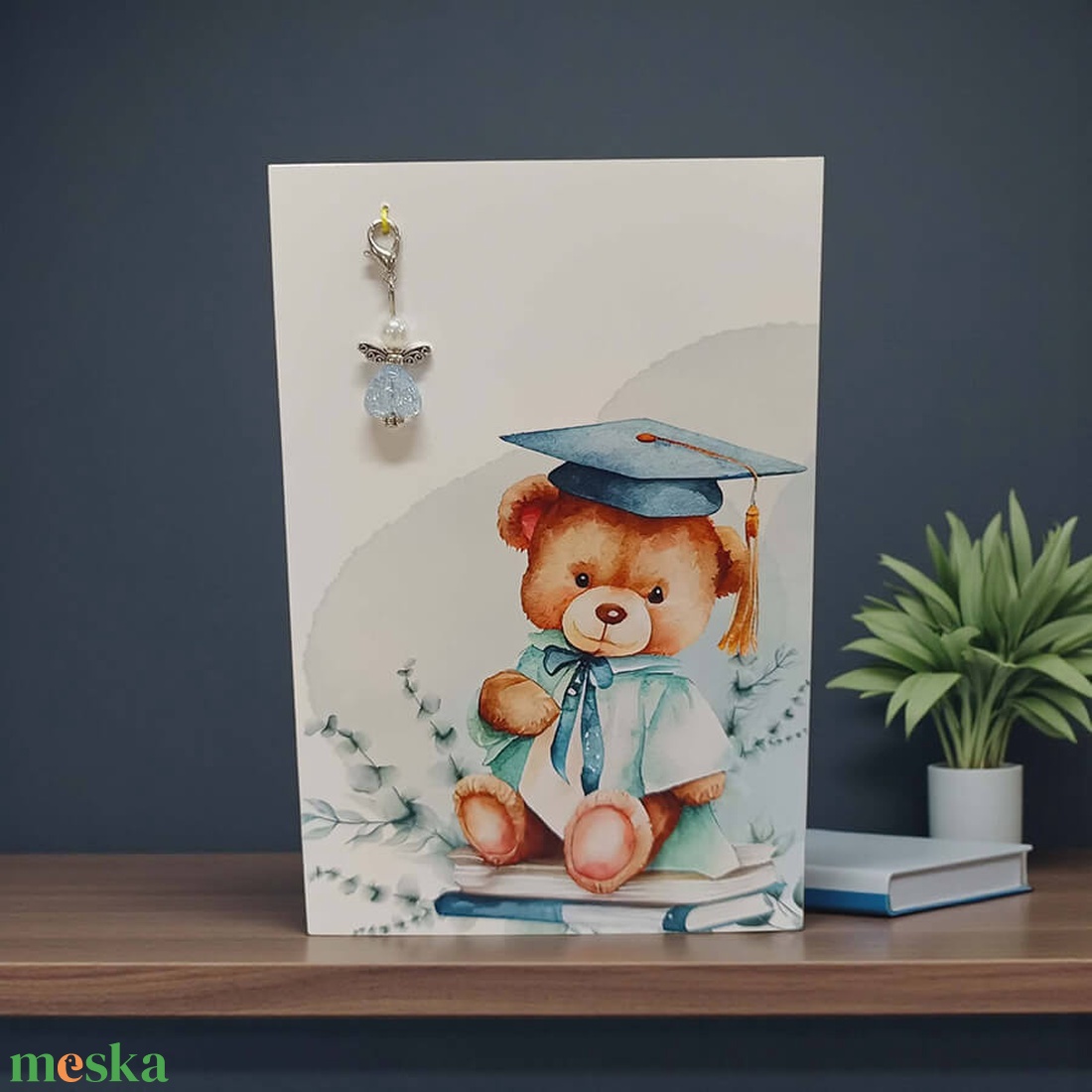 Szerencsehozó angyalka ajándékkártyával - ballagásra - macis - táska & tok - kulcstartó & táskadísz - kulcstartó - Meska.hu